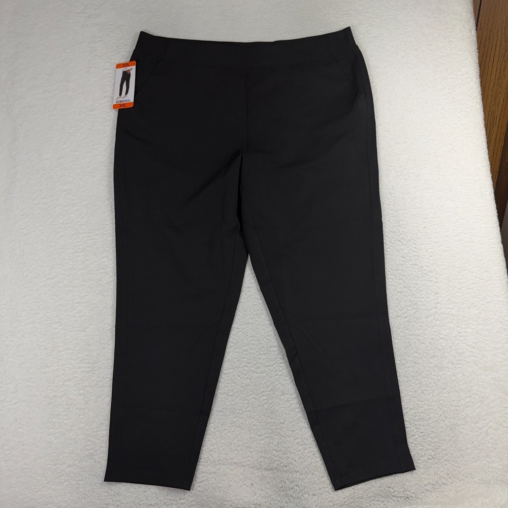 32 Degrees Cool Ankle Length Pants Women's XXL (41x29) Black Stretch Sport NWT